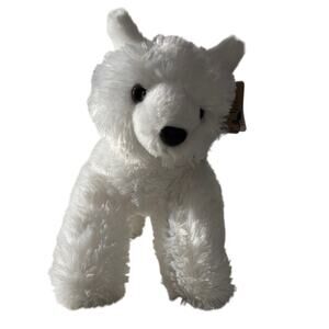 Aurora Mini Flopsy White Arctic Fox 8 Inch Plush Stuffed Animal Toy #31568